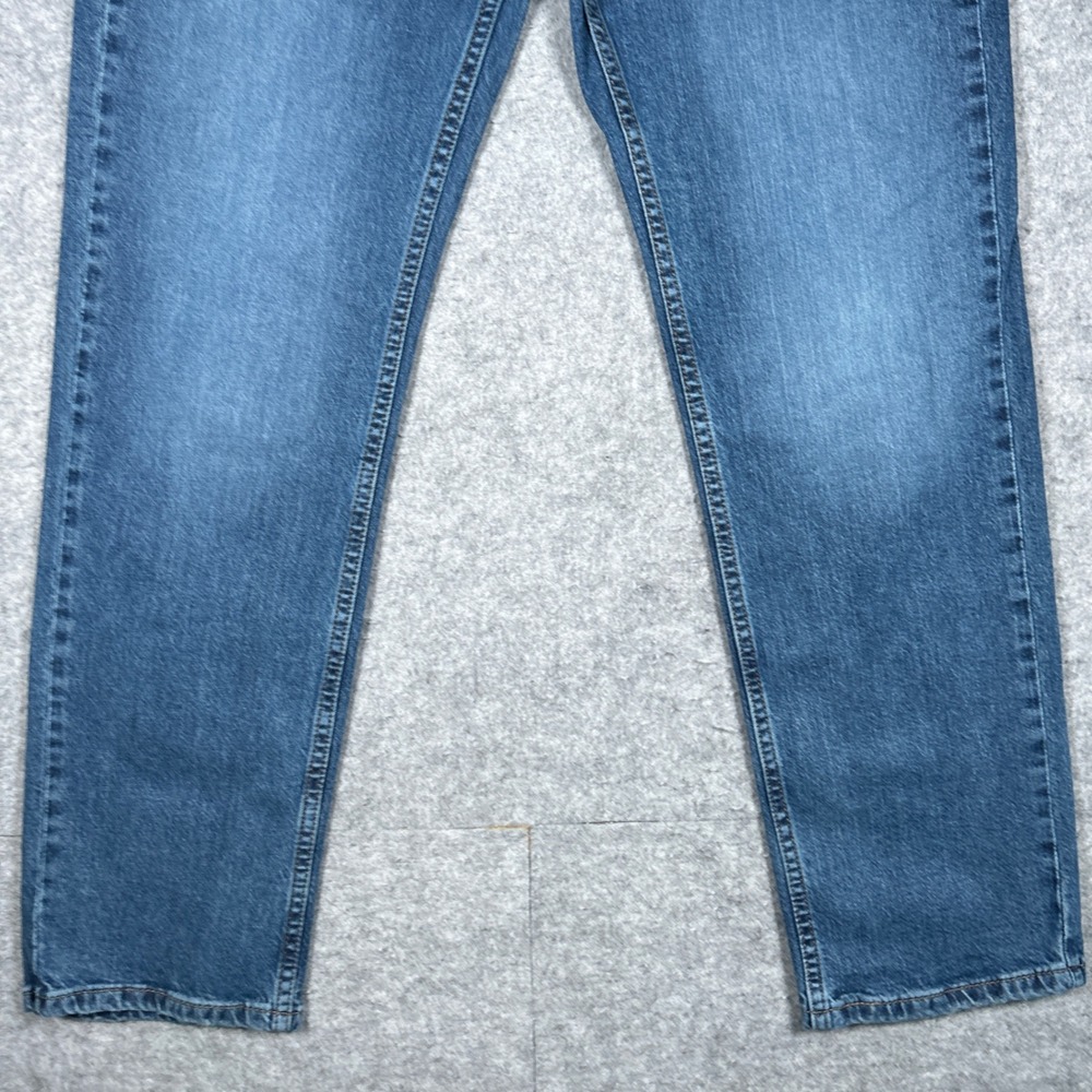Levi's Denim Jeans Mens 34x32 Blue 514 Straight Fit Casual Workwear Classic - Picture 10 of 16